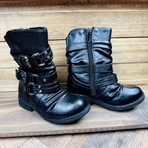 Black Buckled Ankle Boots 7M